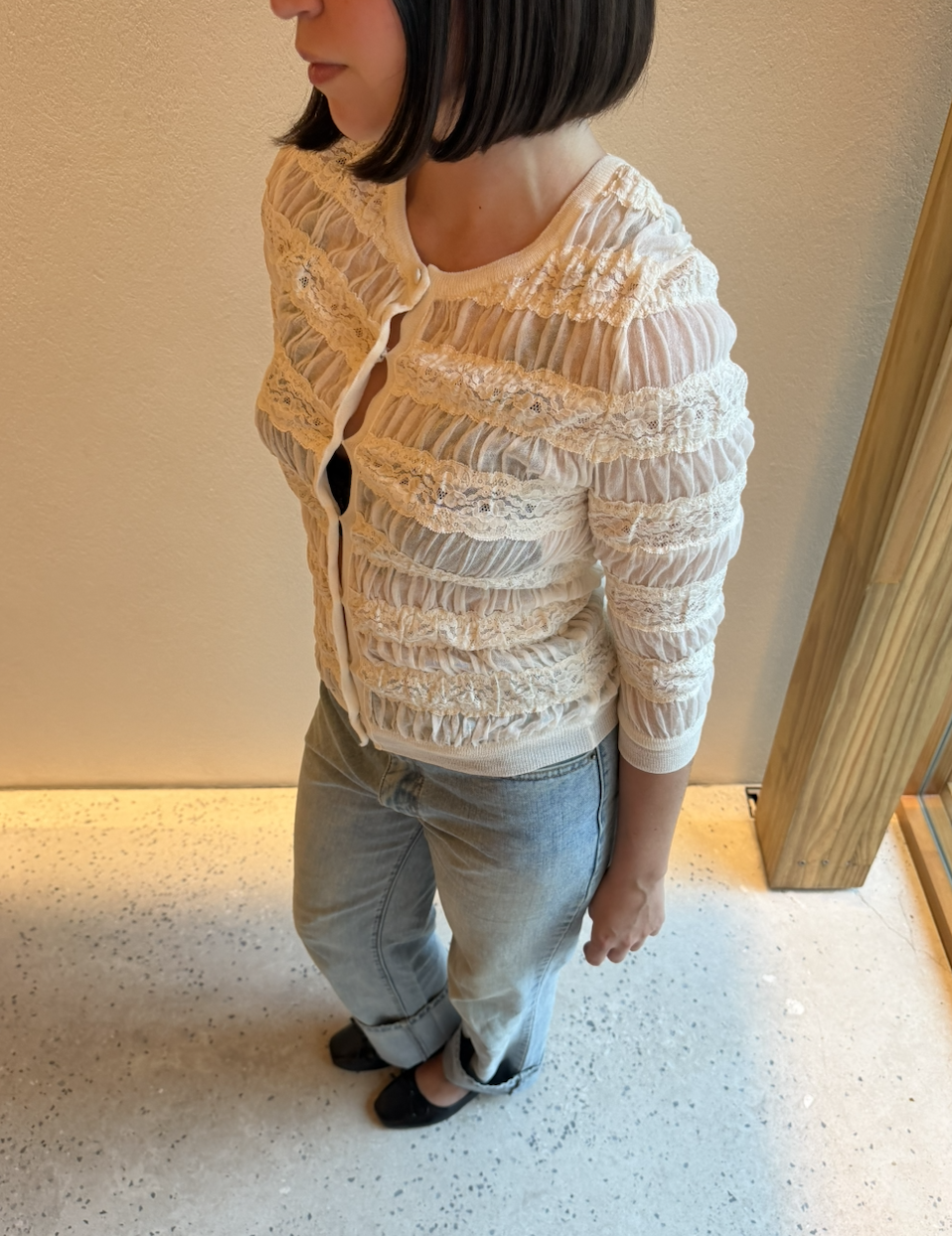 Cardigan Montage: detalhe